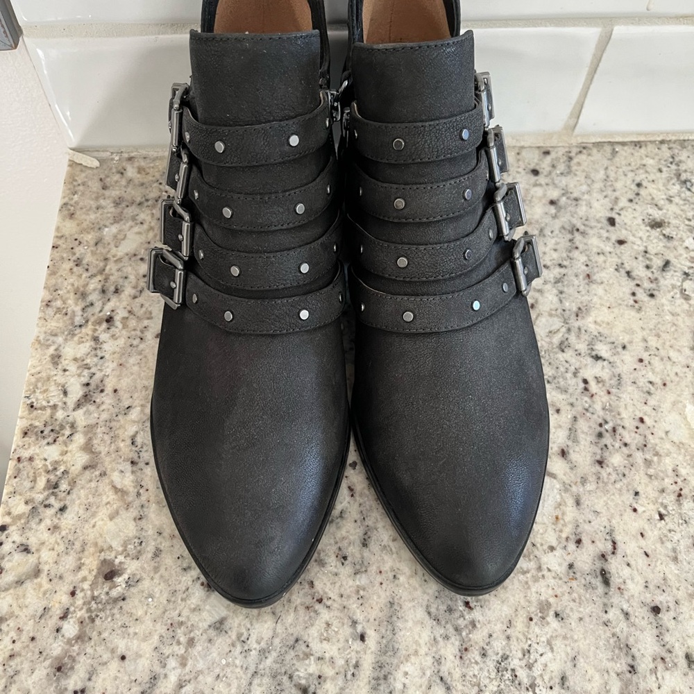 Dr. Scholl's Black Buckle Ankle Boots
